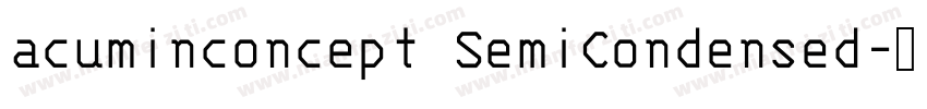 acuminconcept SemiCondensed字体转换